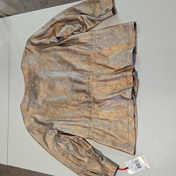 RUBY Rd. Metallic gold jacket, size 12p, NWT - Picture 5 of 6